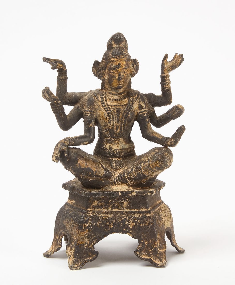 Indian Shiva Figure: Shiva figure. Bronze, 19th century. H 9-1/2 in.