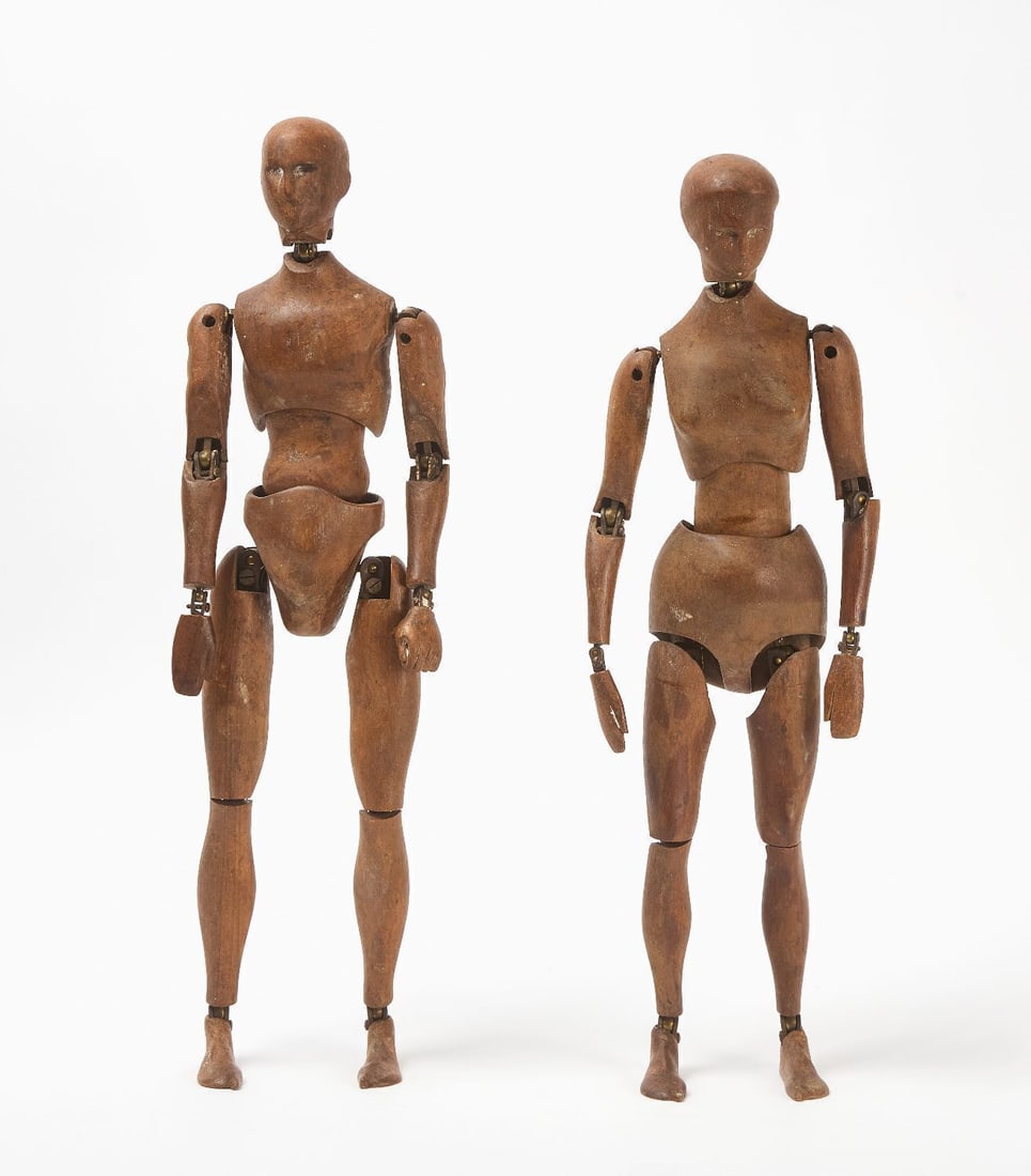 Pair of Articulated Artist Mannequins - 2