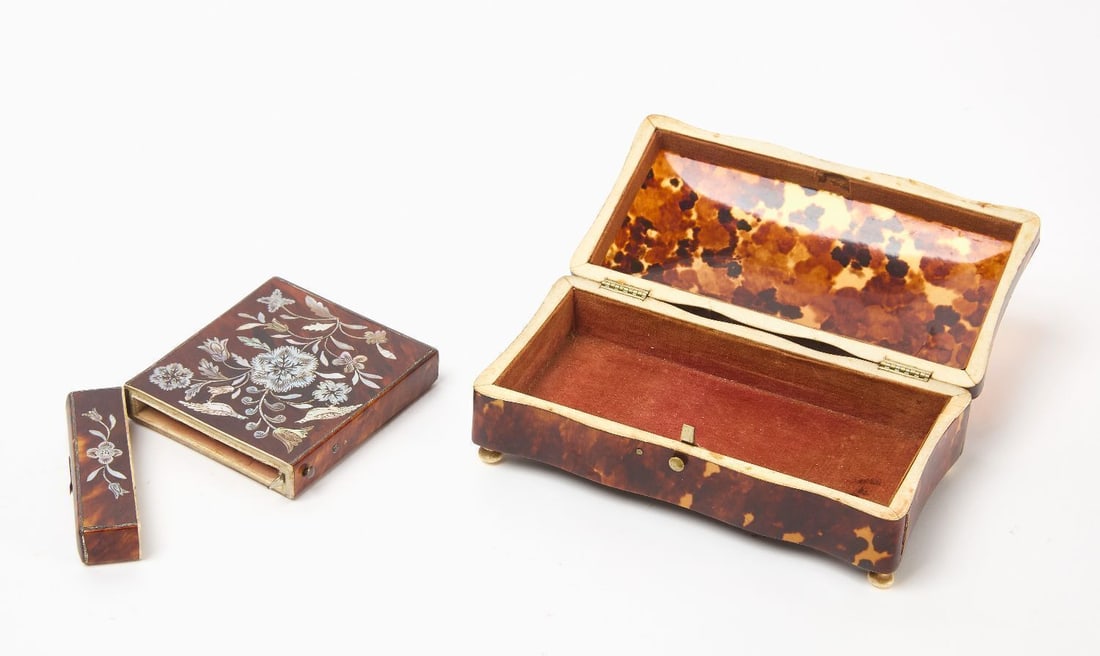 Tortoise Shell Box and Card Case - 2