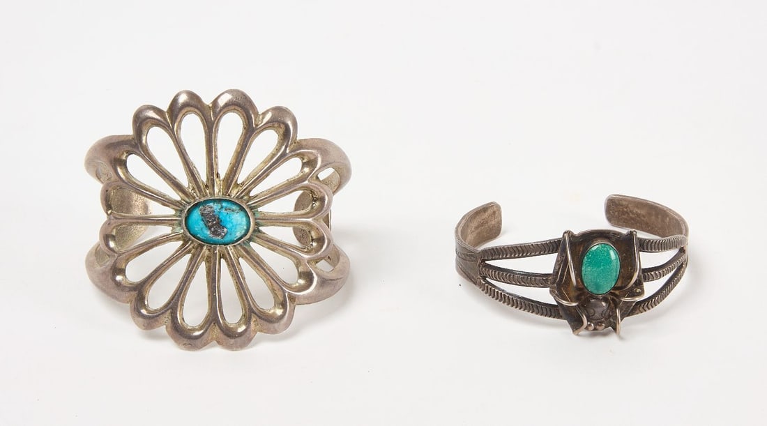 Two Native American Silver Cuffs (1 of 2)