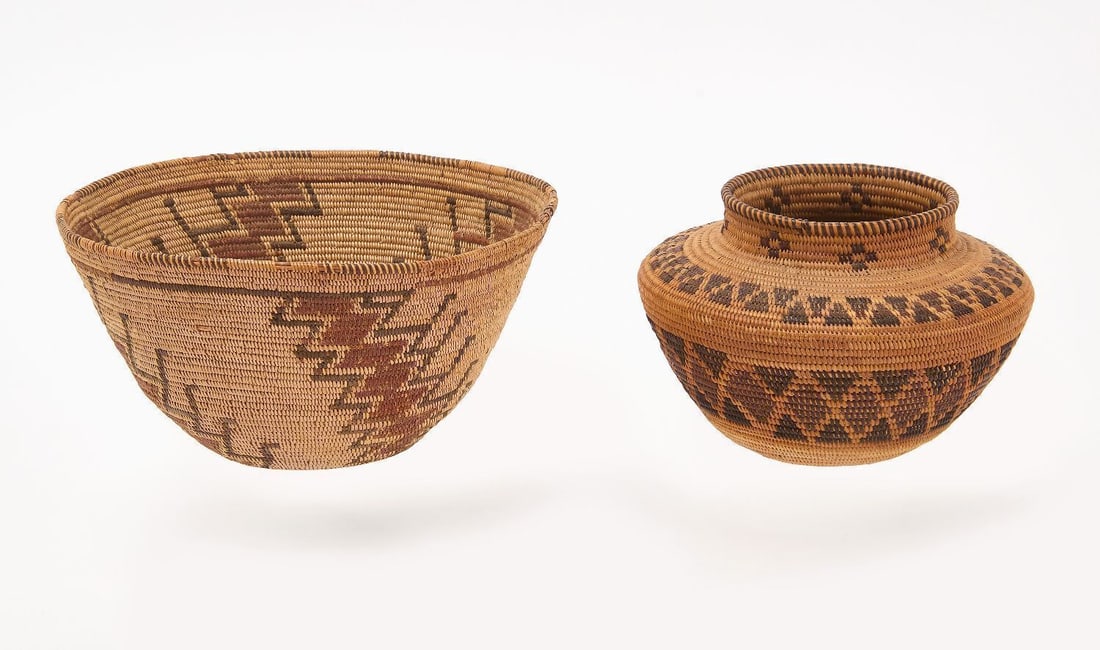 Small Pima Basket and Bottleneck Basket (1 of 3)