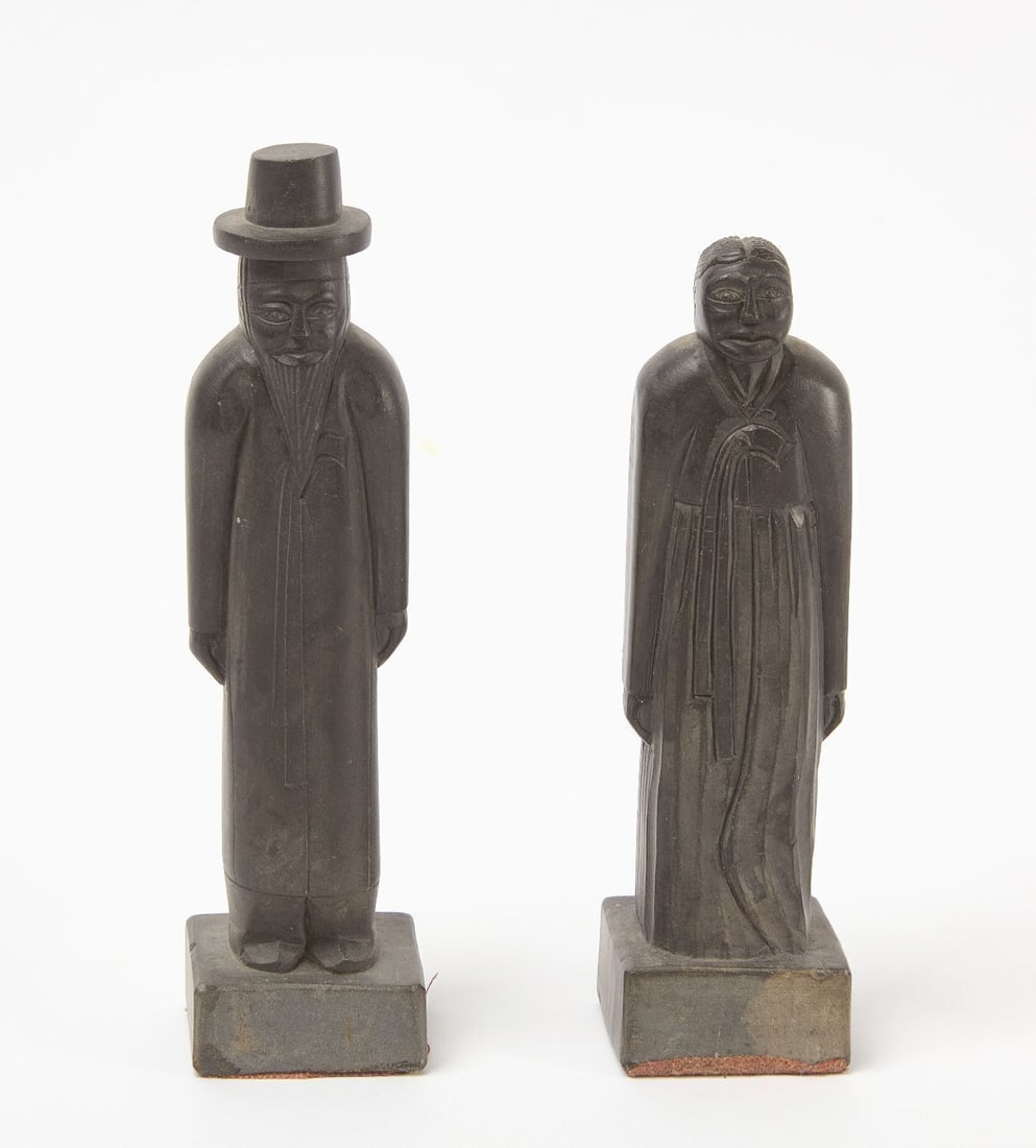 Two Native American Argillite Carved Figures (1 of 3)