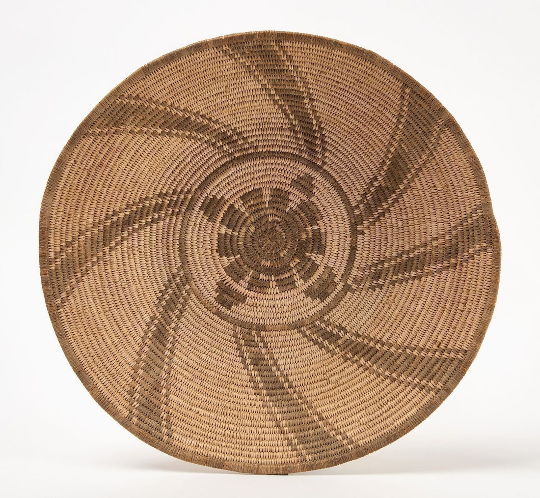 Western Apache Bowl: Western Apache Bowl. Sprial design. Arizona, circa 1880–1900. H 2-3/4 in. Dia. 15 in.
