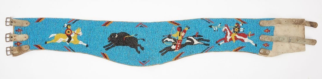 Native Pictorial Beadwork Belt (1 of 2)