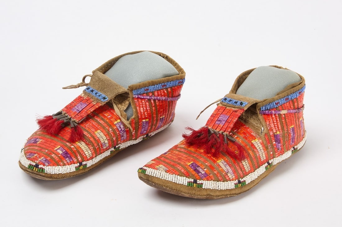 Pair of Quill and Beaded Moccasins (1 of 5)