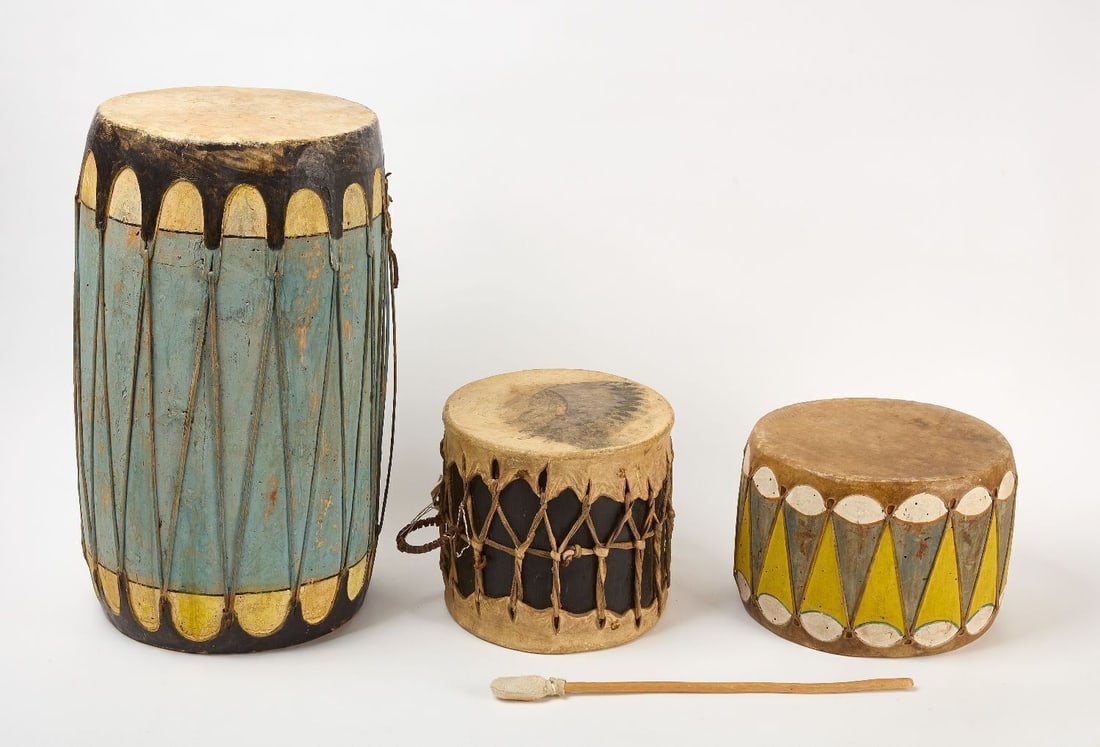Three Cochiti Pueblo Drums (1 of 2)