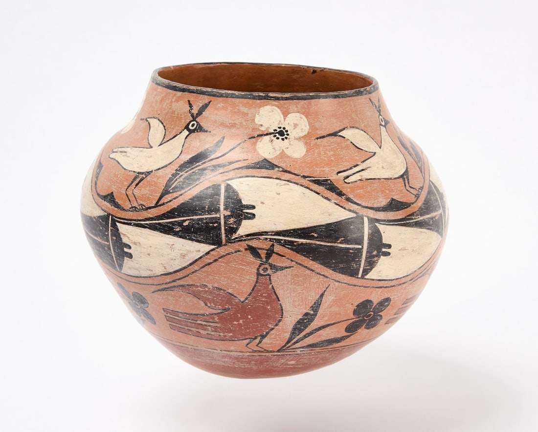 Zia Polychrome Bird Pot - 2