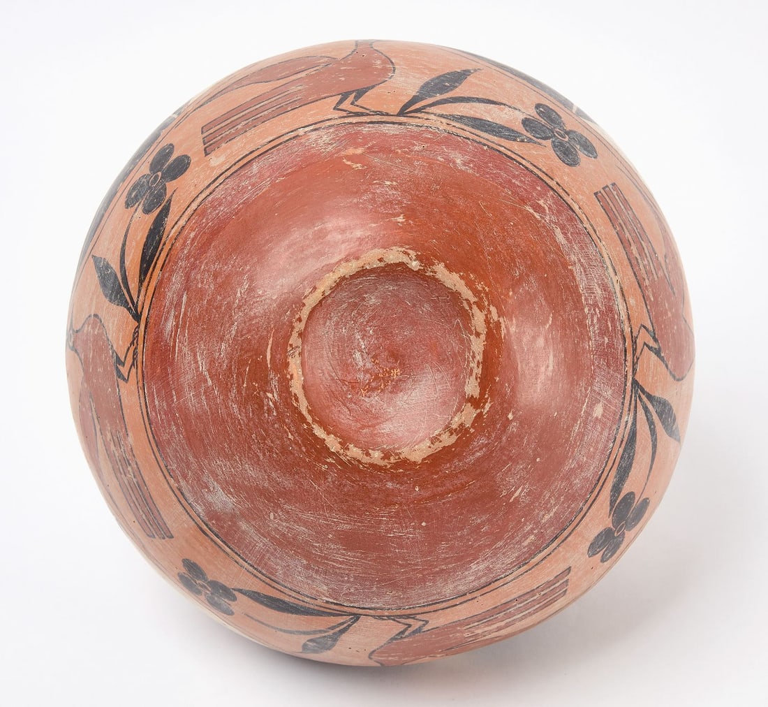 Zia Polychrome Bird Pot - 4