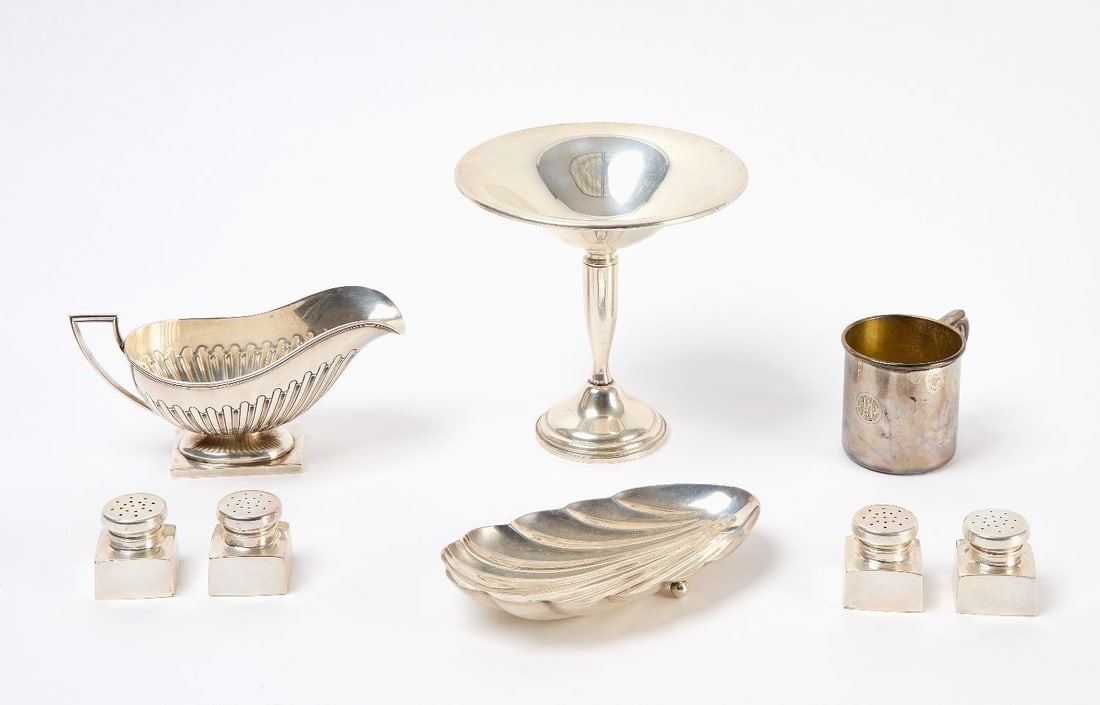Group of Sterling and Weighted Table Items (1 of 2)