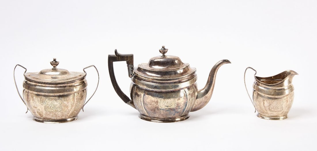 New York Coin Silver Tea Set (1 of 4)