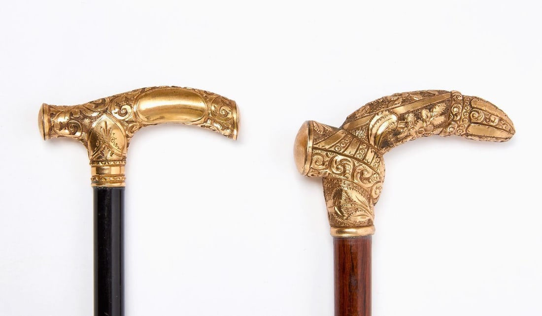 Two Gold-Filled Walking Sticks (1 of 3)
