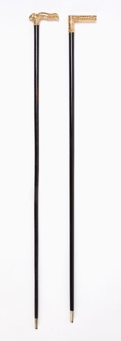 Two Gold-Filled Walking Sticks - 3