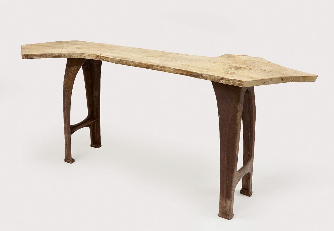 Industrial Free Edge Console Table (1 of 3)