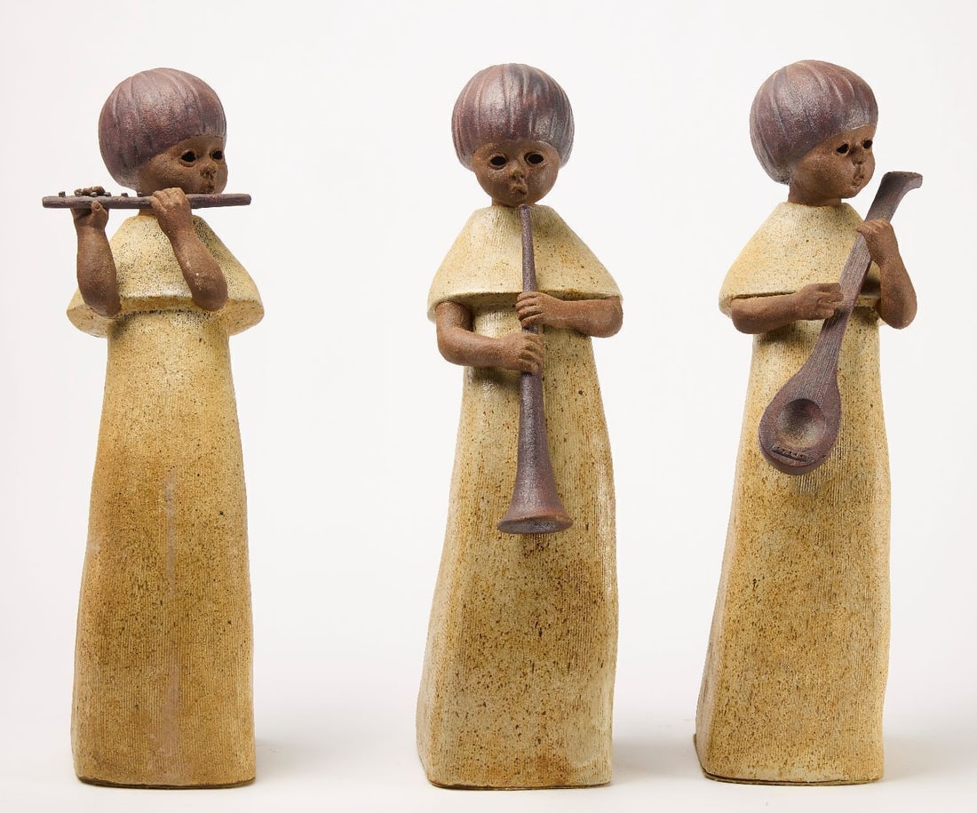 Three Large Contemporary Pottery Child Musicians (1 of 4)