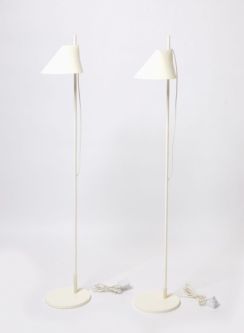 Pair of Yuh Floor Lamps for Louis Poulsen: Pair of two 'YUH' Floor Lamps by Gam Fratesi for Louis Poulsen. LED. H 55-1/4 in. Base Dia. 9-1/4 in.