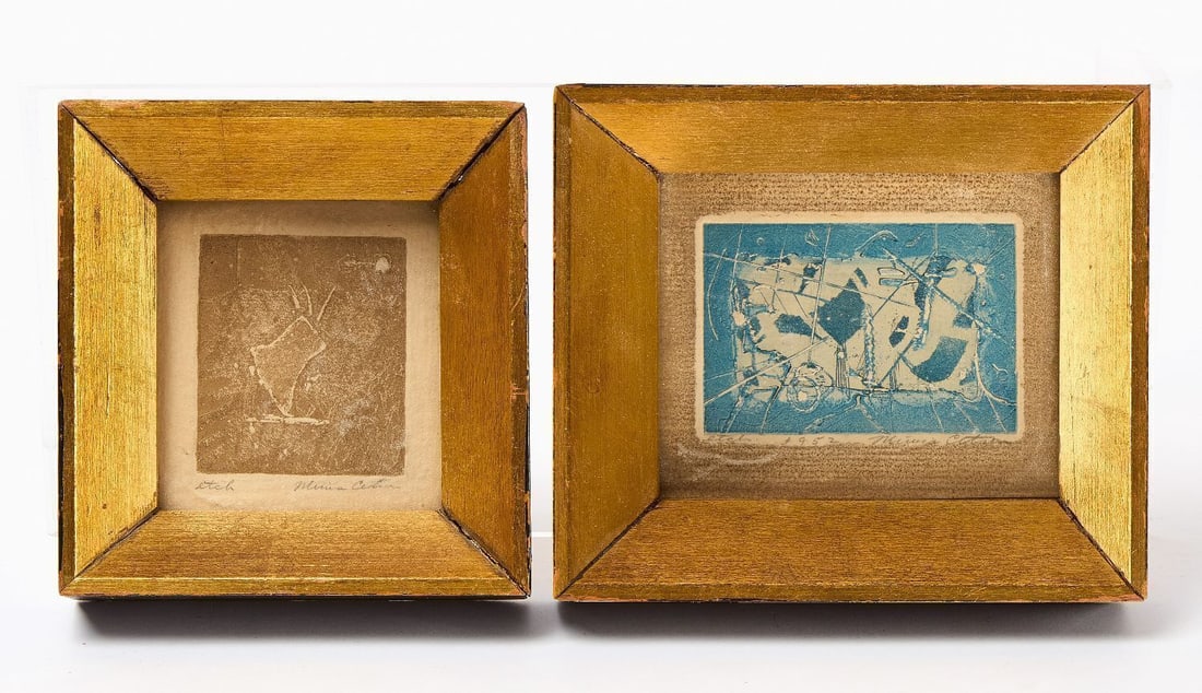 Minna Wright Citron - Two Small Untitled Etchings (1 of 2)