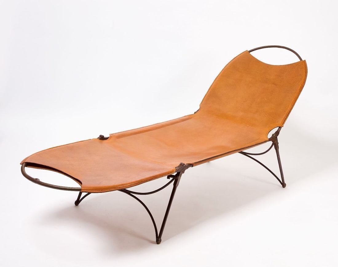 French Campaign Chaise Lounge Chair (1 of 3)