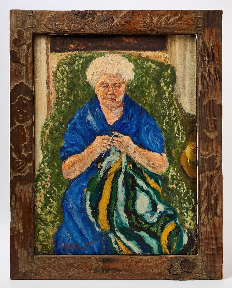 Samuel Rothbort - Portrait of a Woman Knitting (1 of 2)