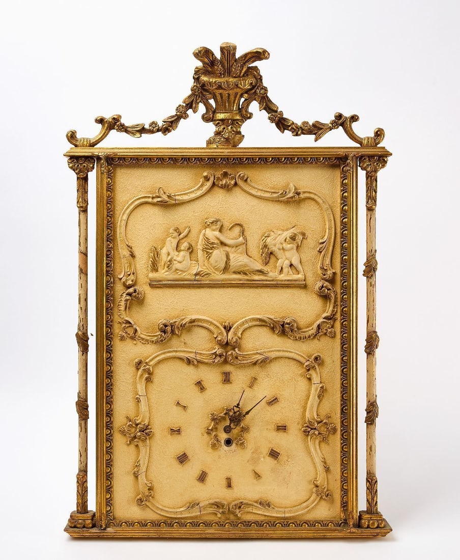 French Mantel Clock with Gilded Frame (1 of 2)
