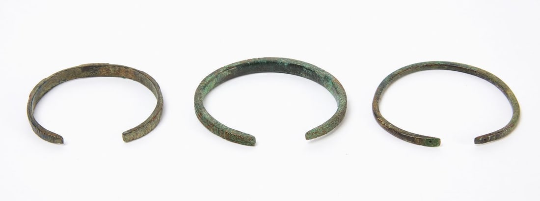 Three Ancient Roman Bronze Bracelets - 2