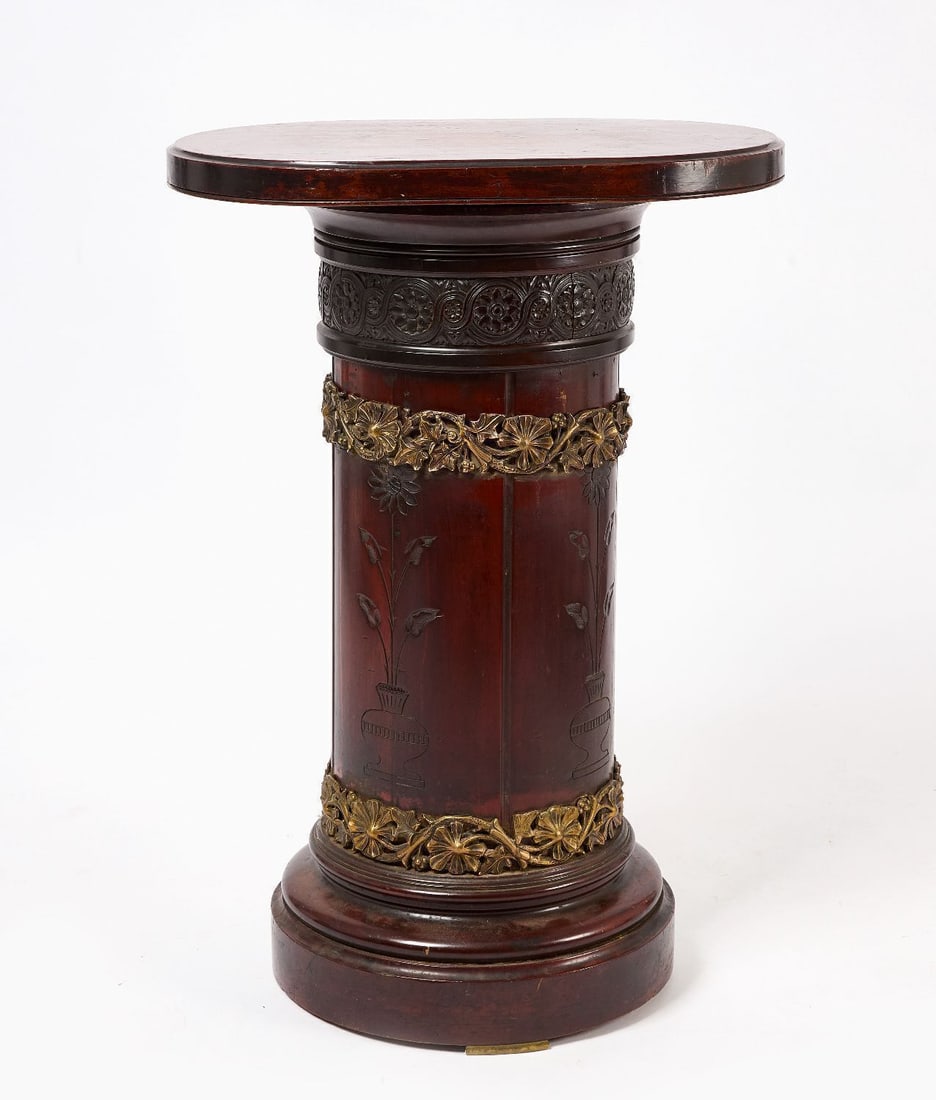Ormolu-Mounted Eastlake Sculpture Pedestal (1 of 2)