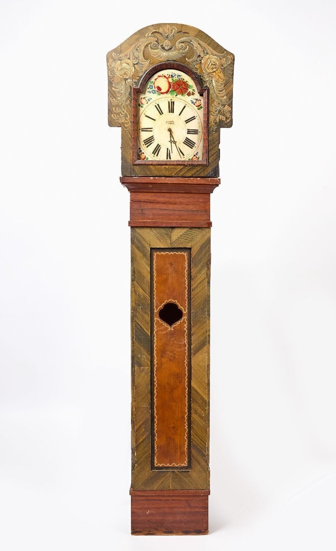 R. Hartmann Paint-Decorated Tall Clock (1 of 9)