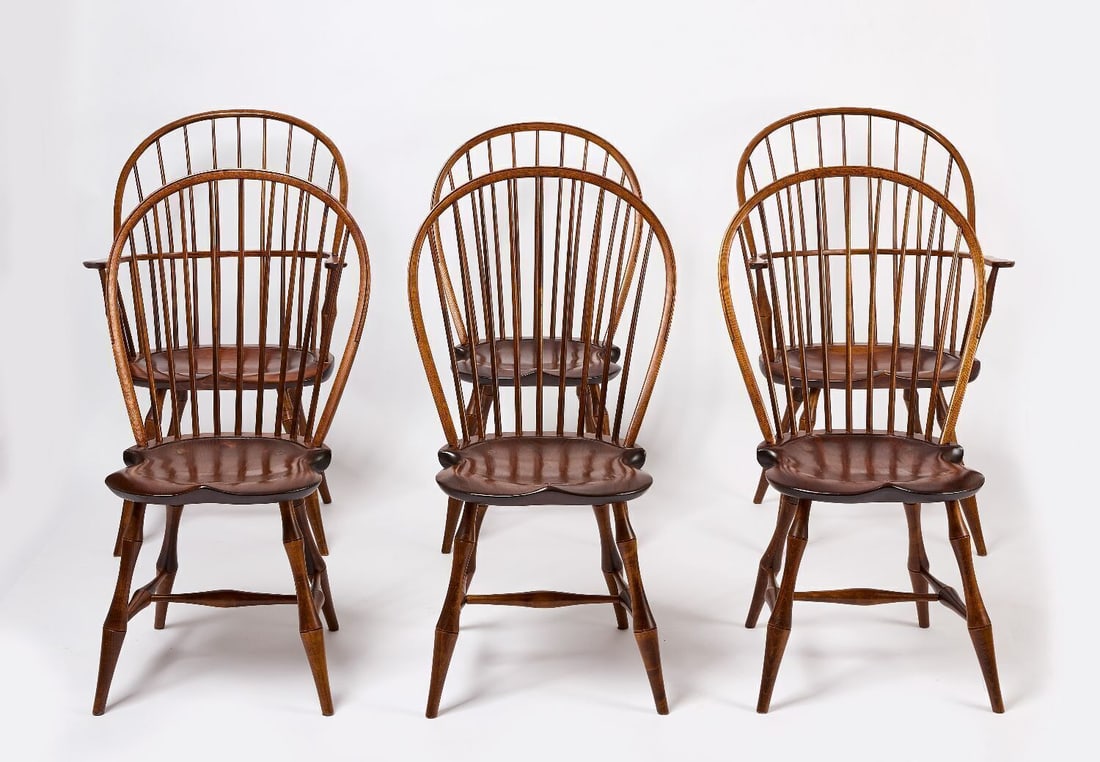 Six D.R. Dimes & Co. Windsor Chairs (1 of 5)