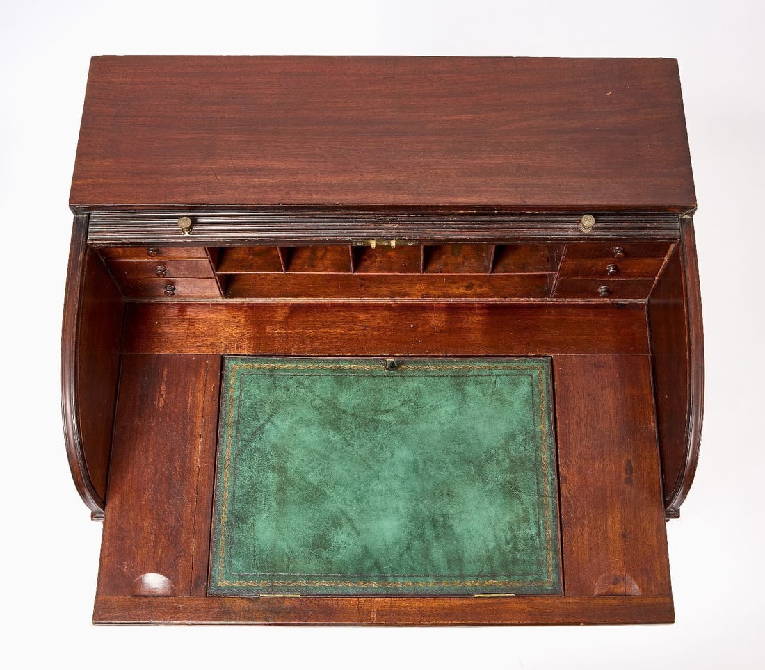 Tambour Front Regency Desk - 3
