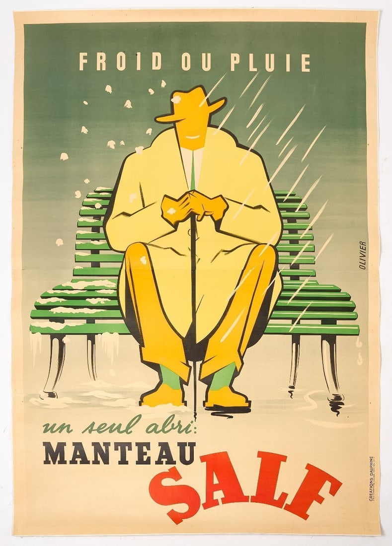 Large French Advertising Poster by Olivier (1 of 2)
