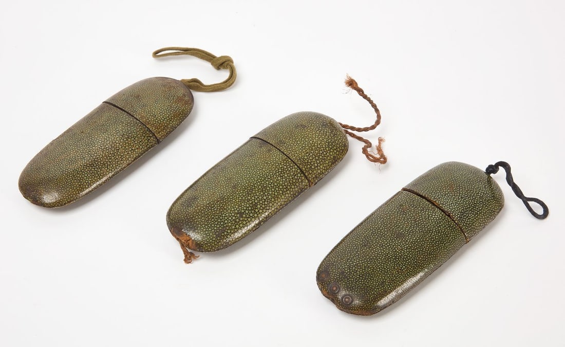 Three Chinese Shagreen Glasses Cases (1 of 2)