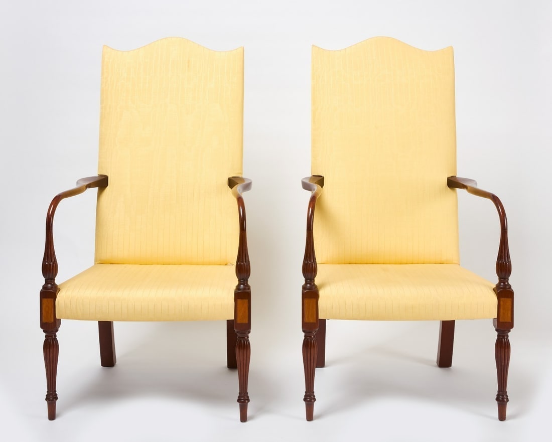 Pair of Sheraton Style Armchairs (1 of 5)