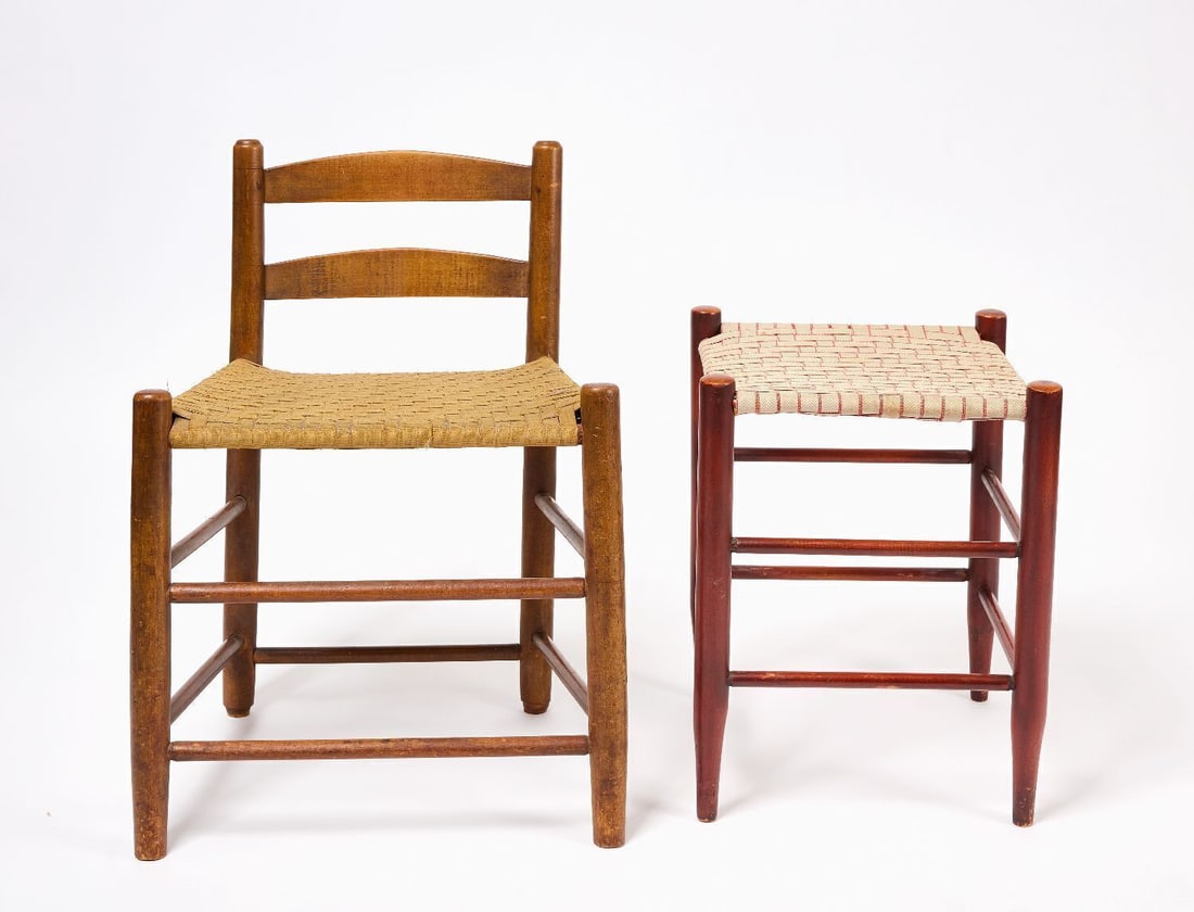 Shaker Low Back Tilter Chair and Stool (1 of 7)