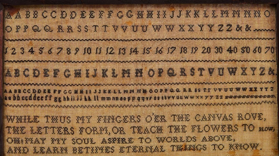 Shaker Needlework Sampler Dated 1816 - 2