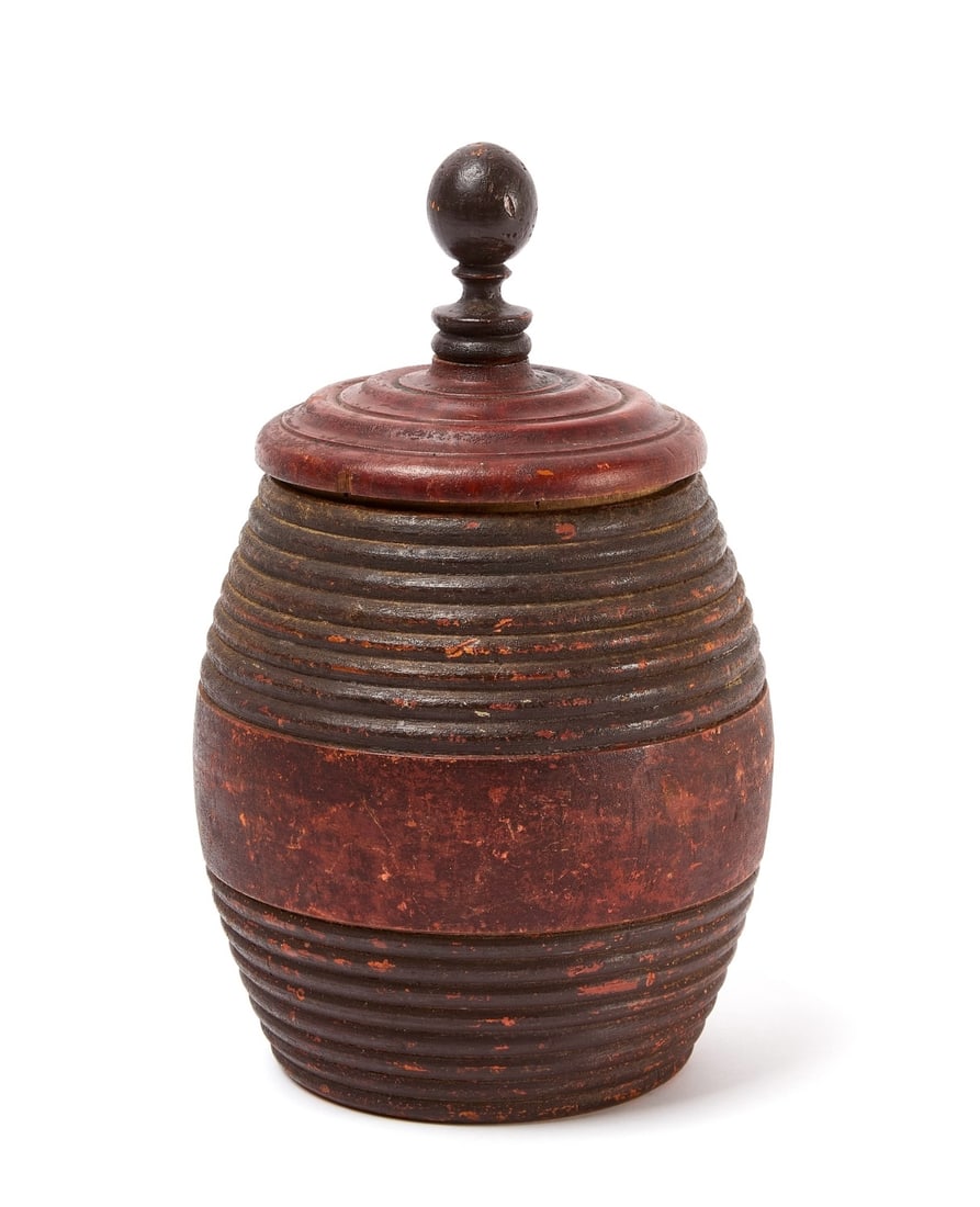 Painted Treen Keg (1 of 5)
