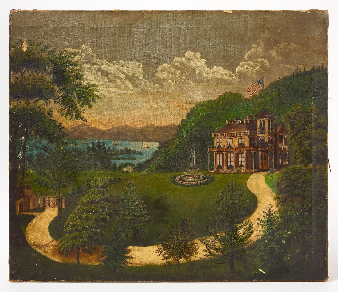 Landscape Painting of a Country Estate (1 of 3)