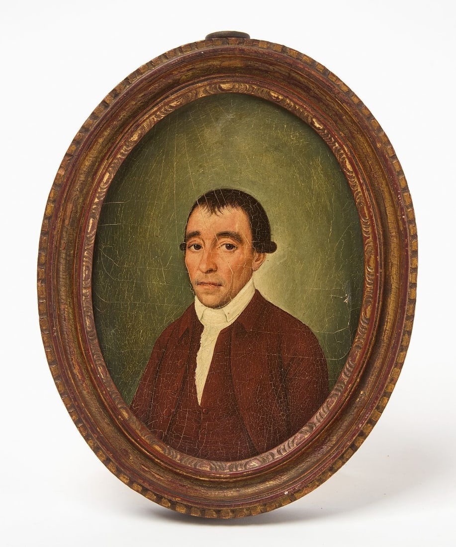 Spoilum, attr. - Portrait of a Man in a Red Coat: Spoilum (Guan Zuolin) (Chinese/Canton, act. 1770-1805), attributed, Portrait of a Man in a Red Coat (sitter unidentified). Spoilum, who is considered the most significant Chinese portrait artist of th