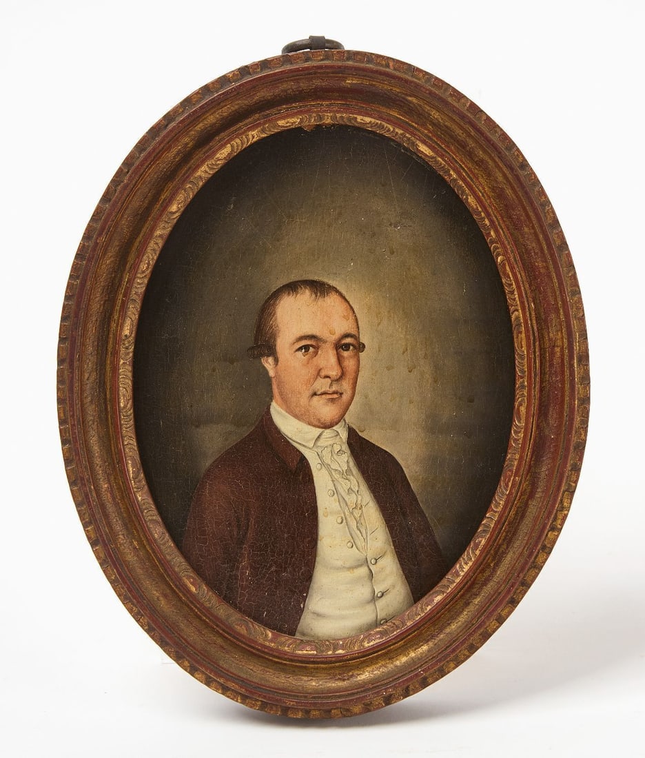 Spoilum, attr. - Portrait of a Man in a Brown Coat: Spoilum (Guan Zuolin) (Chinese/Canton, act. 1770-1805), attributed, Portrait of a Man in a Brown Coat. Spoilum, who is considered the most significant Chinese portrait artist of the latter years of th