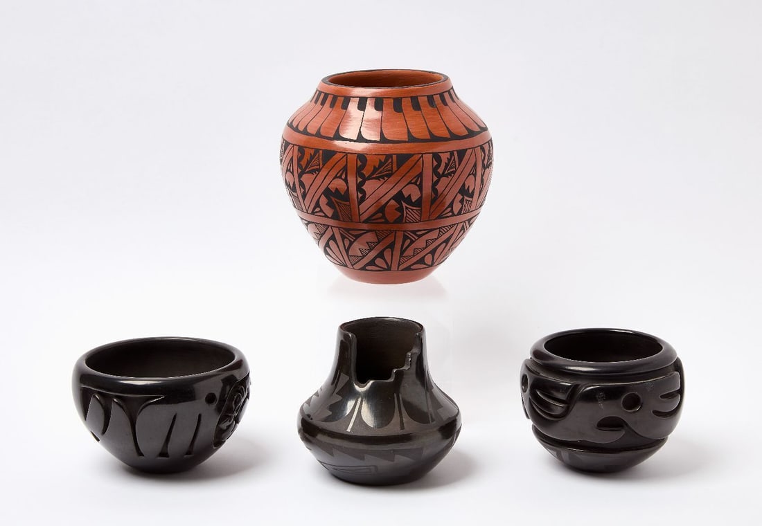 Four Pieces of Signed Pueblo Pottery (1 of 3)