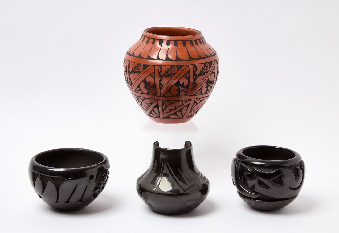 Four Pieces of Signed Pueblo Pottery - 2