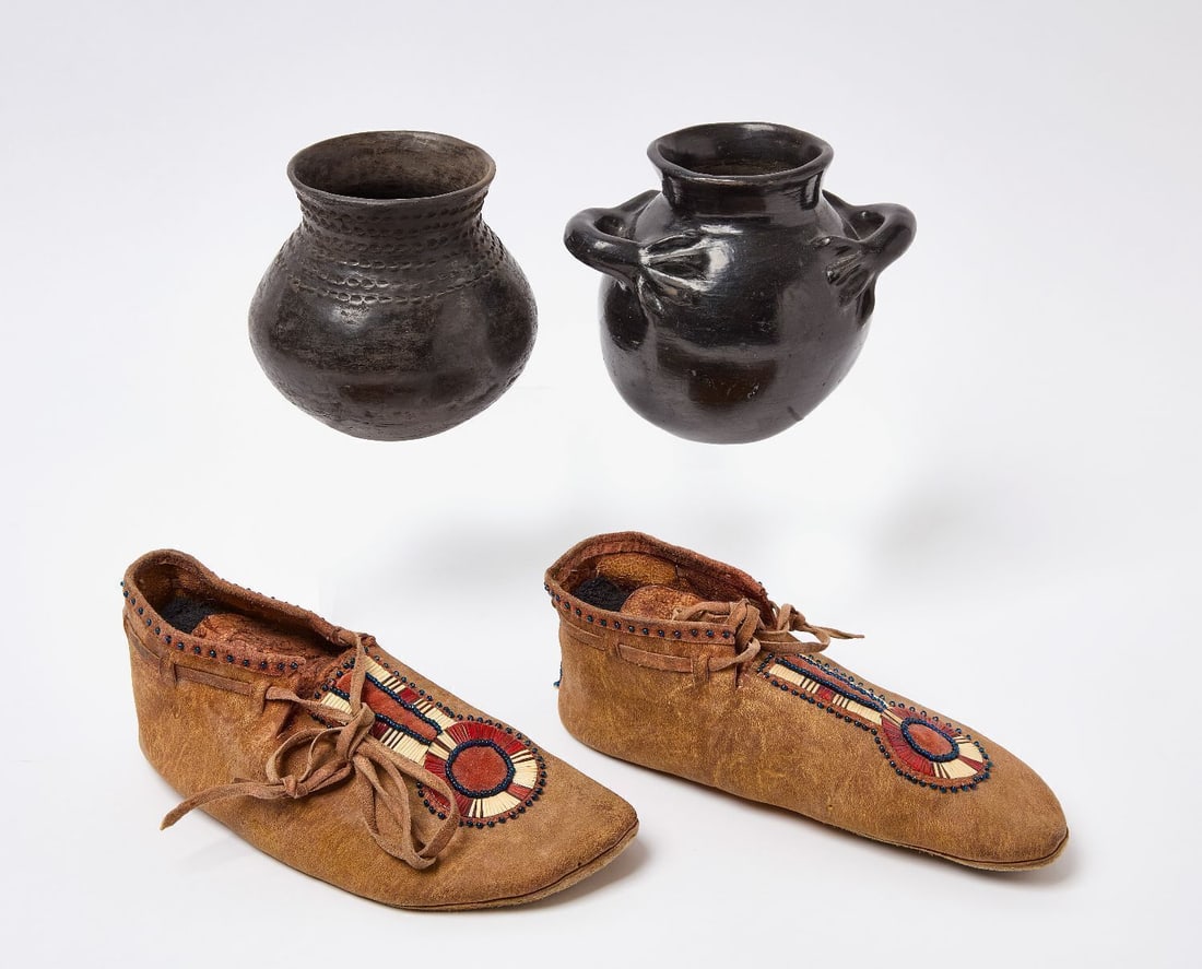 Native Pottery and Moccasins - 3