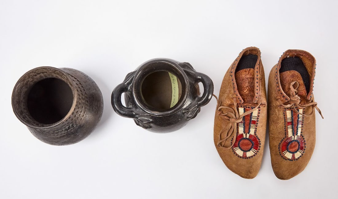 Native Pottery and Moccasins - 4