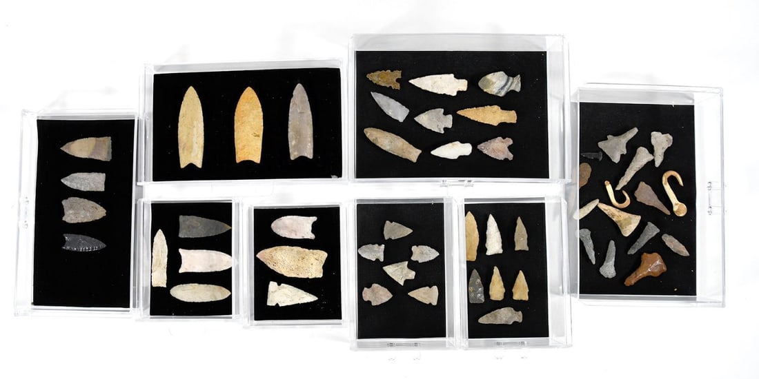 Collection of Native American Lithics and Two Stone Pounders - 7