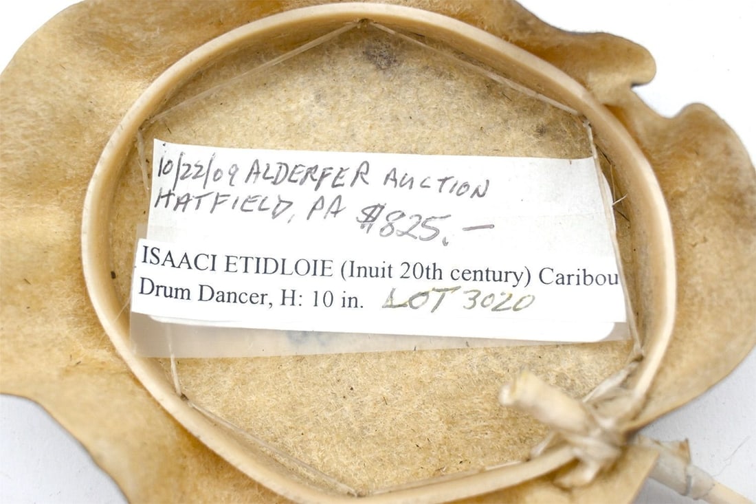 Grouping of Inuit and Native American Objects, Including Isaaci Etidloie Caribou Drum Dancer - 6