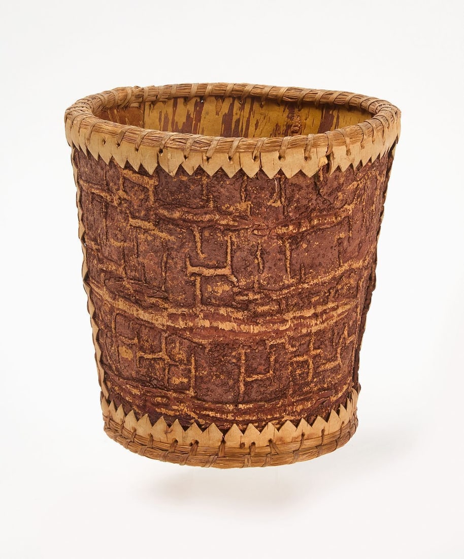 Group of Woven Baskets and Birch Bark Basket - 3