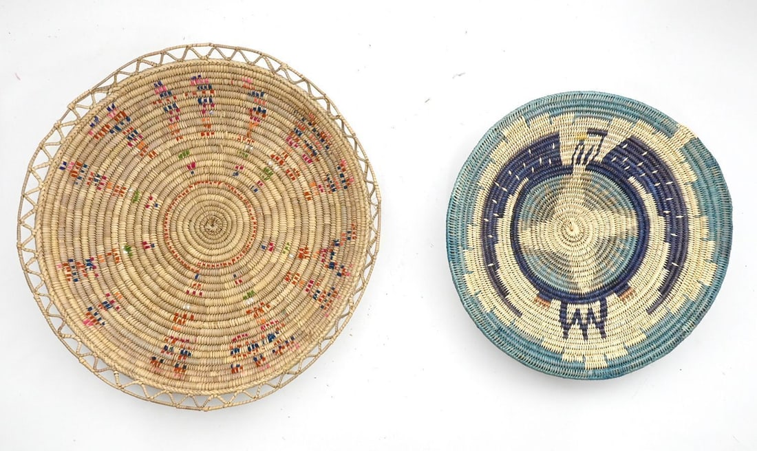 Group of Woven Baskets and Birch Bark Basket - 4