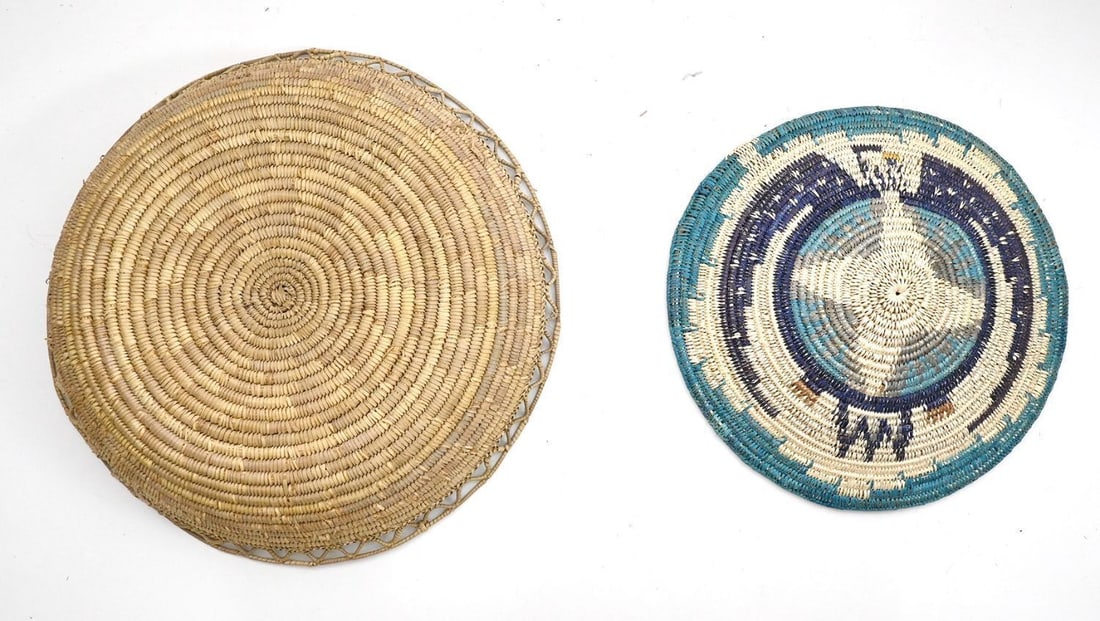 Group of Woven Baskets and Birch Bark Basket - 5