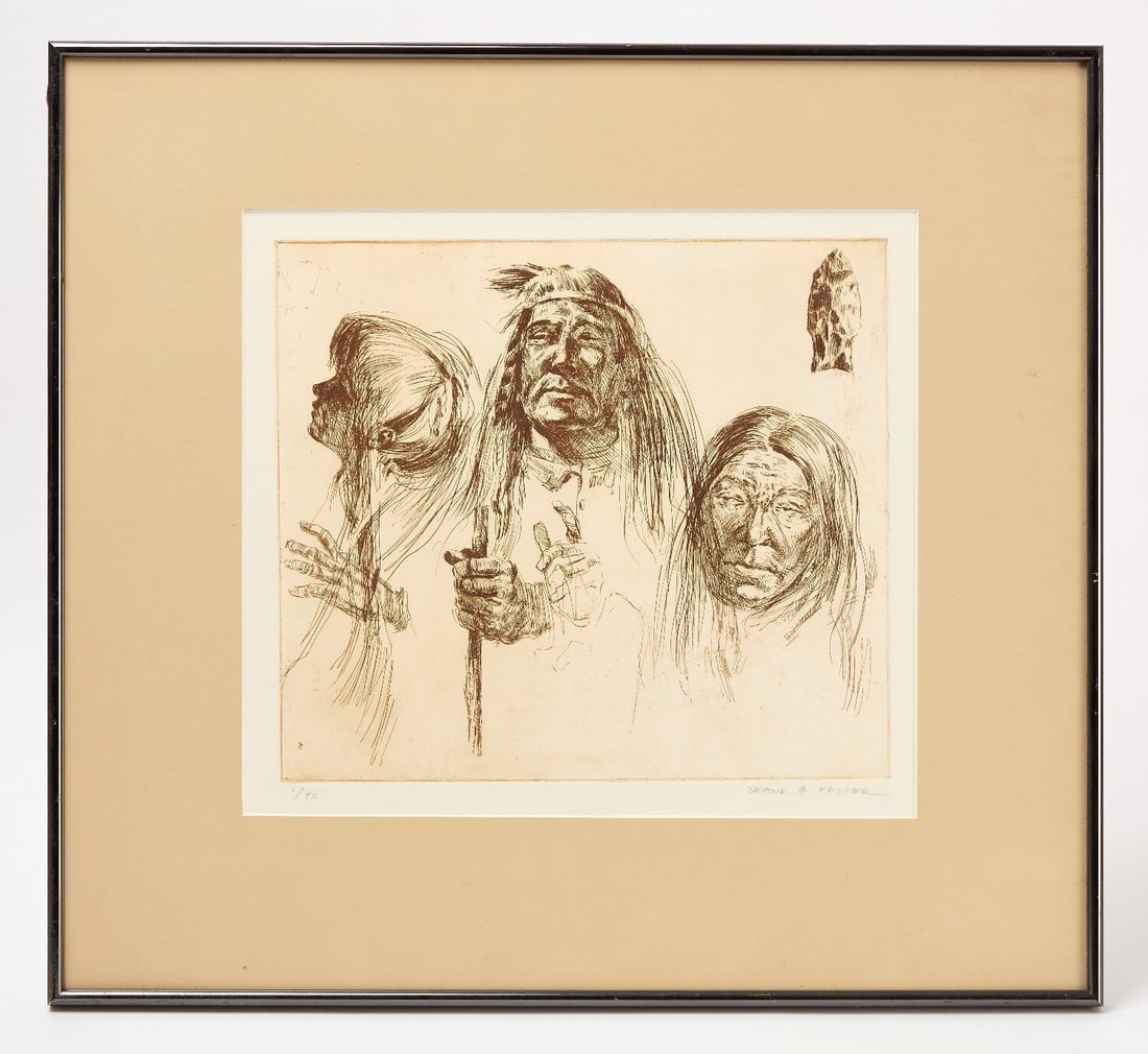 Deane G. Keller - Five Native American Signed Prints - 2