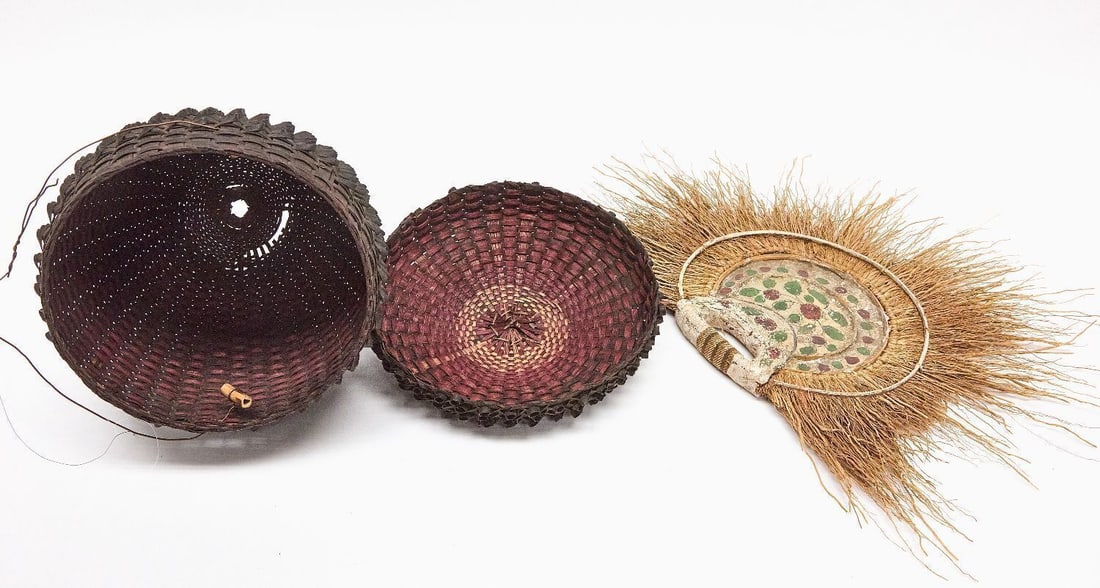 Acorn Basket and Paper Mache Fan - 3