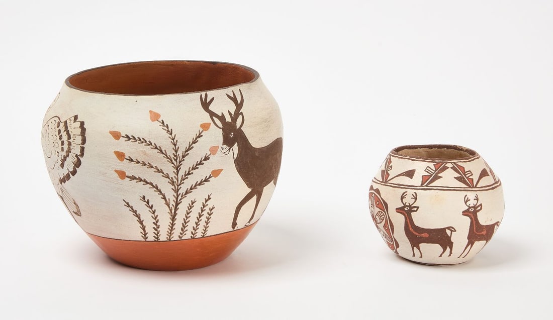 Two Contemporary Native Pottery Bowls - 2