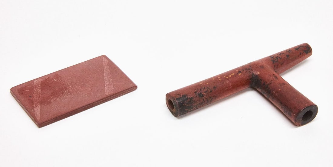 Native American Rootball Ceremonial Club, Catlinite Pipe Bowl, and Tablet (1 of 5)